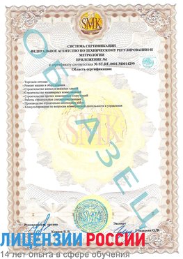 Образец сертификата соответствия (приложение) Черногорск Сертификат ISO 14001